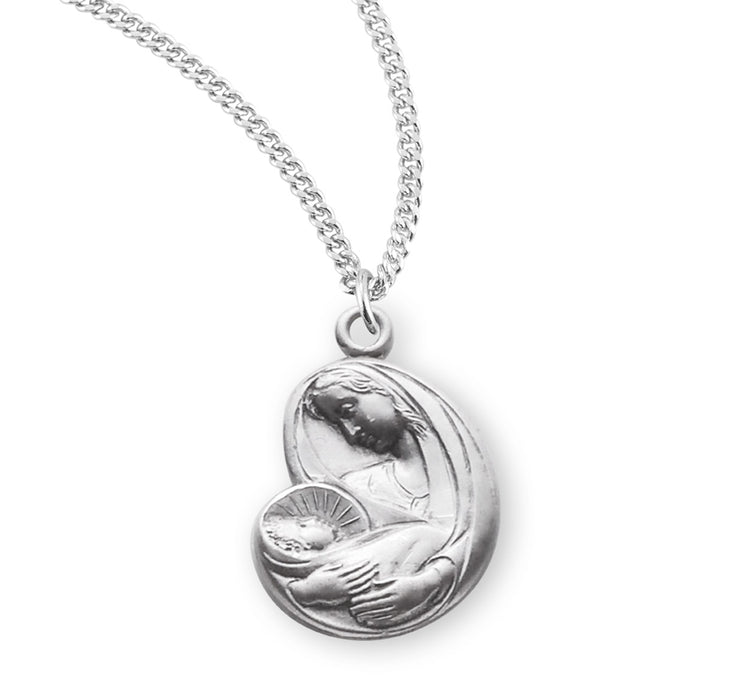 Madonna and Child Sterling Silver Medal - S352218