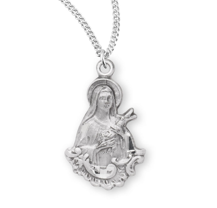 Saint Therese of Lisieux Sterling Silver Medal - S353318