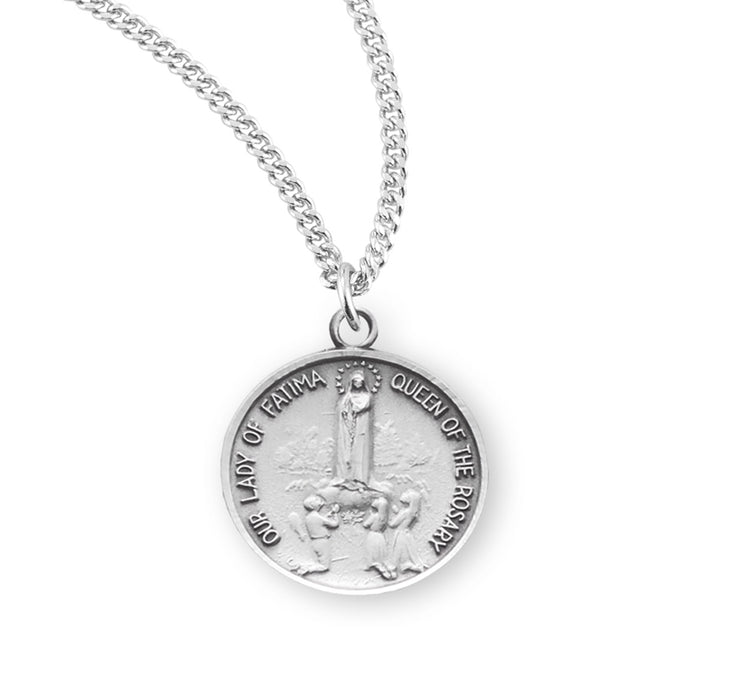 Our Lady of Fatima Round Sterling Silver Medal - S356218