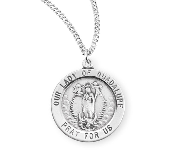 Our Lady of Guadalupe Round Sterling Silver Medal - S365924