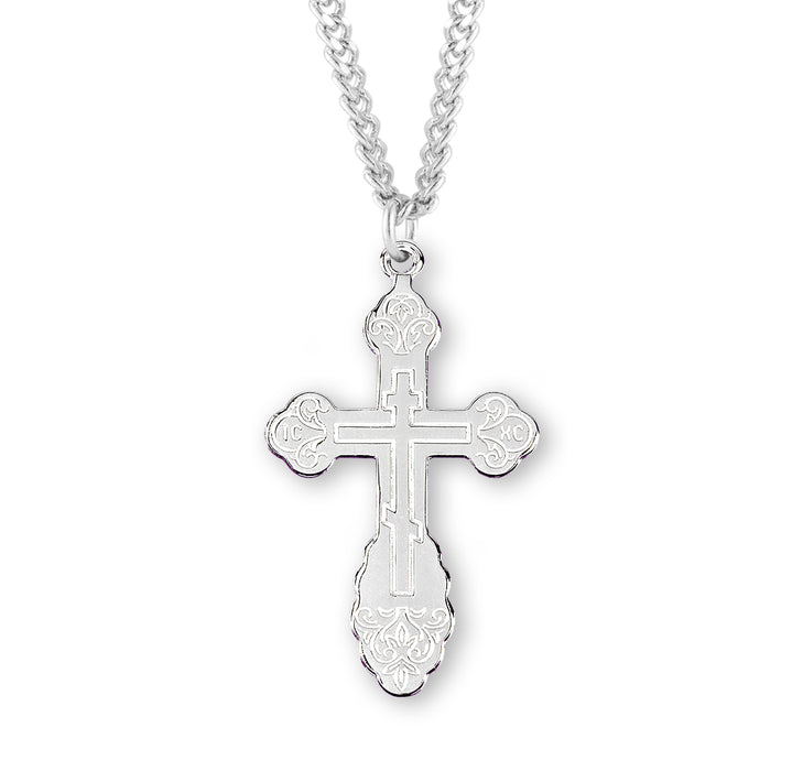 Sterling Silver Byzantine Cross - S373724