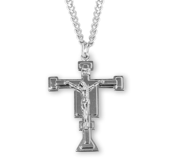 Renaissance Style Sterling Silver Crucifix - S389024