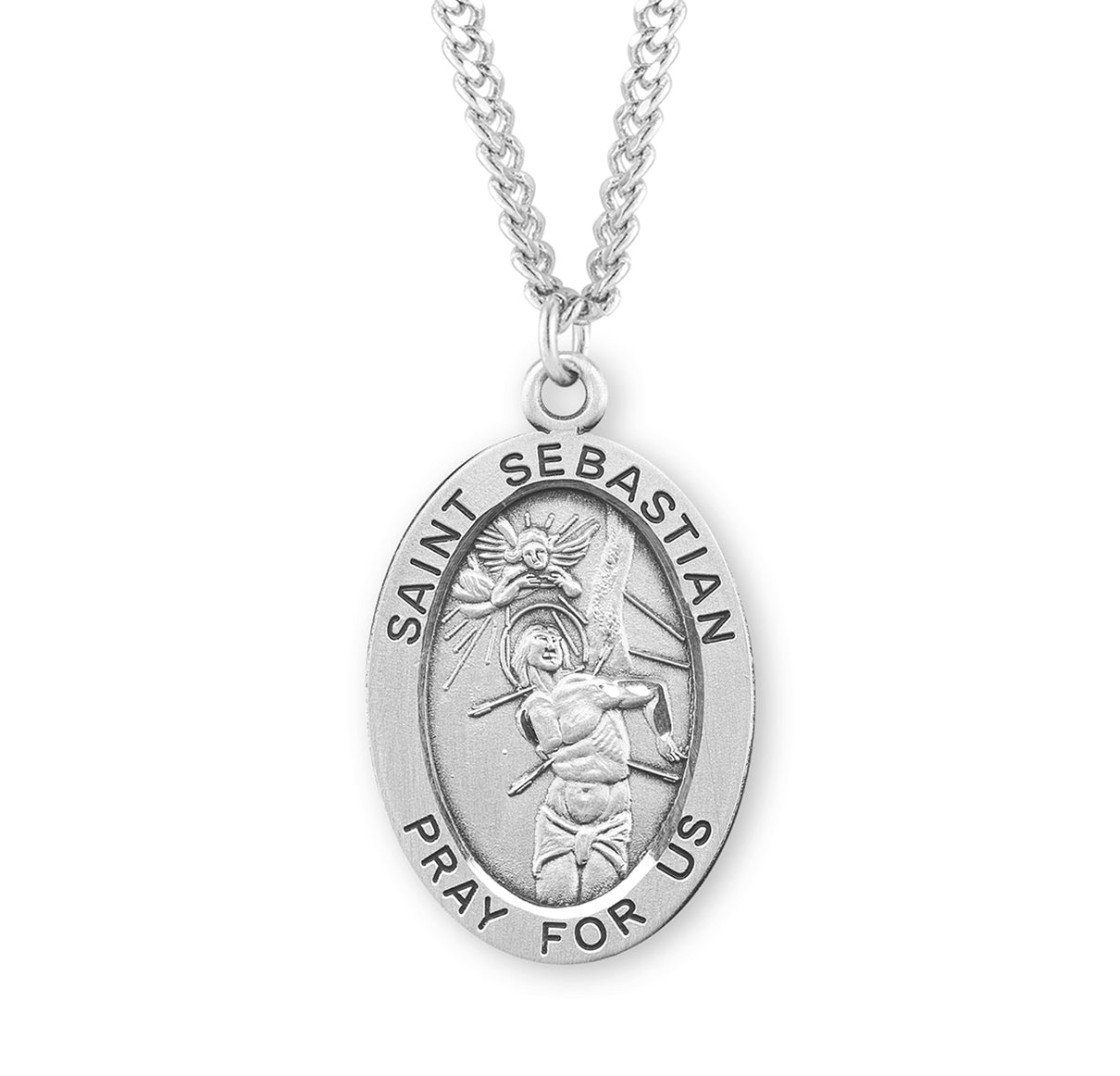 Patron Saint Sebastian Oval Sterling Silver Medal - S534524 — Acadian ...