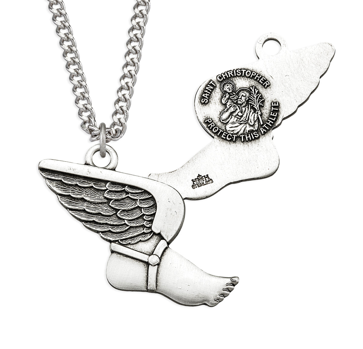 Saint Christopher Sterling Silver Track Athlete Medal - S701824 ...