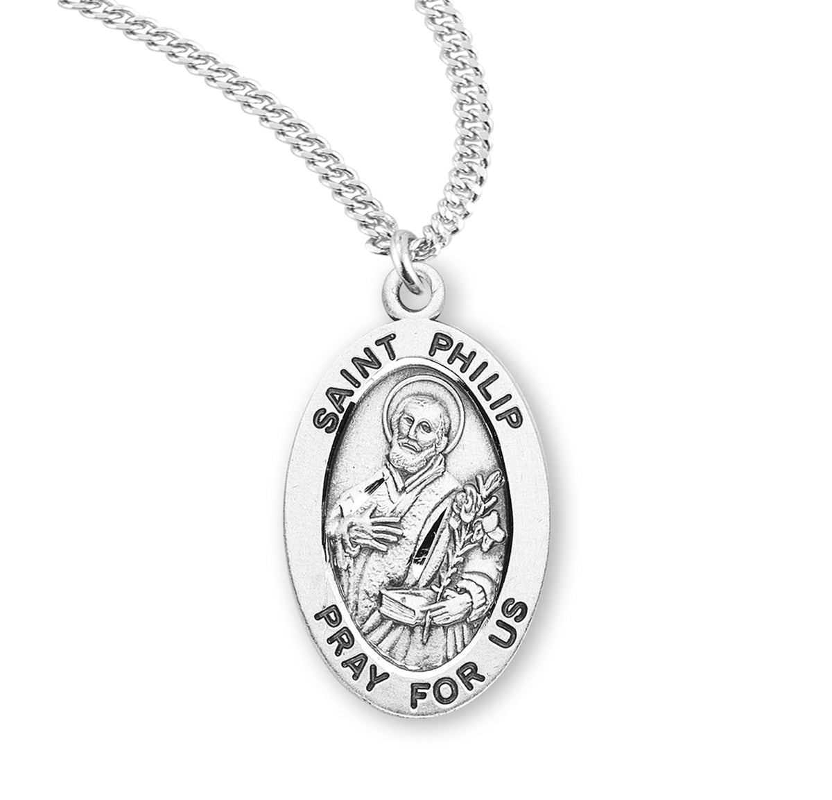 Patron Saint Philip Oval Sterling Silver Medal - S933120 — Acadian ...