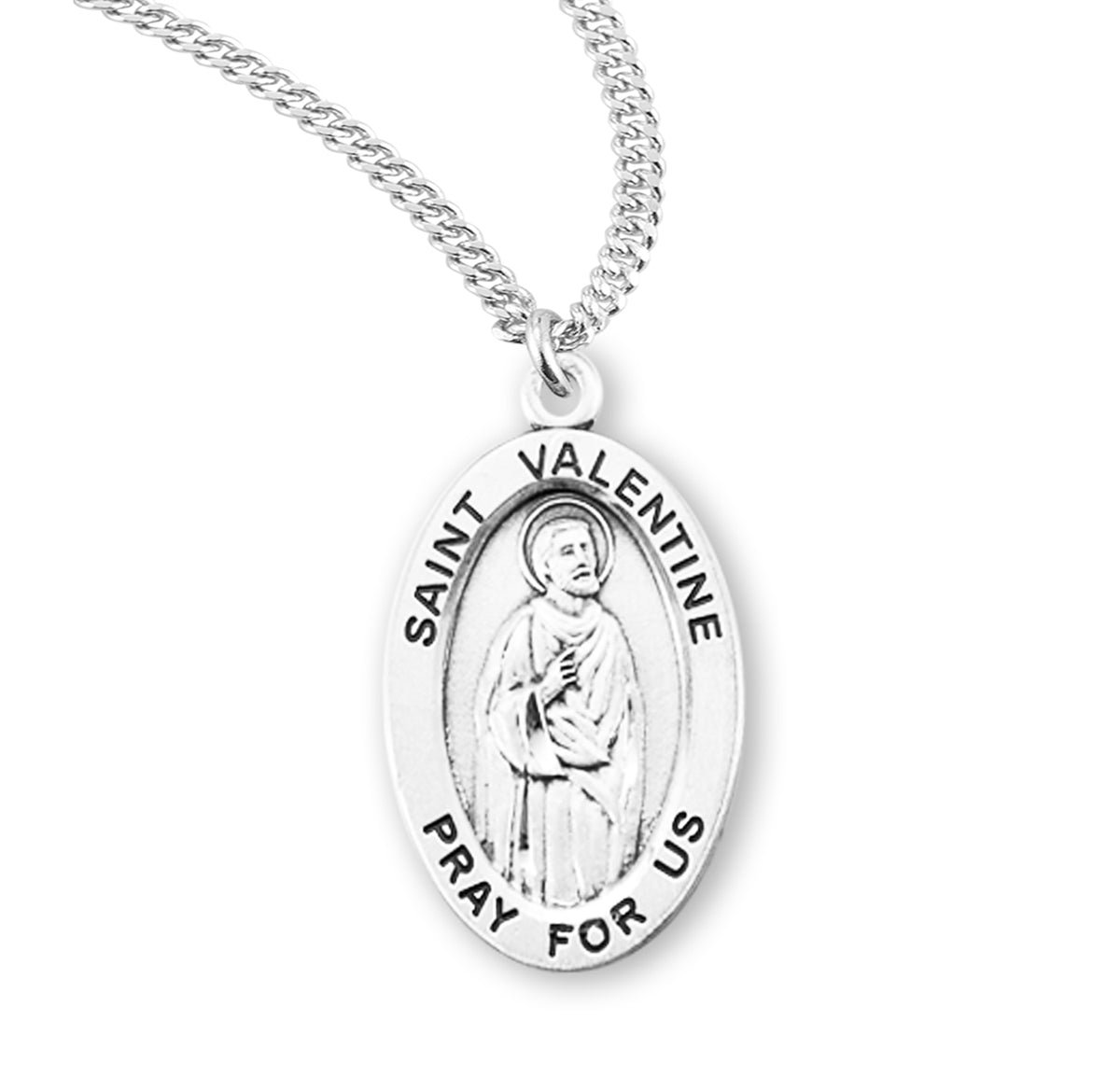 Patron Saint Valentine Oval Sterling Silver Medal - S935720 — Acadian ...