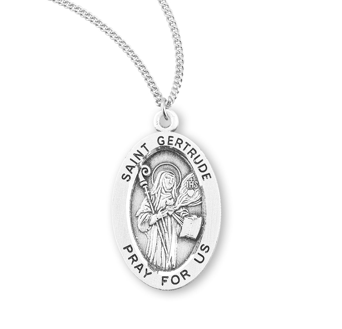 Patron Saint Gertrude Oval Sterling Silver Medal - S943918 — Acadian ...