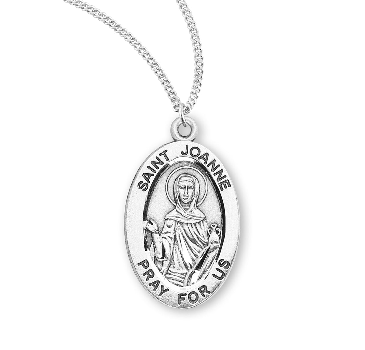 Patron Saint Joanne Oval Sterling Silver Medal - S944518 — Acadian ...