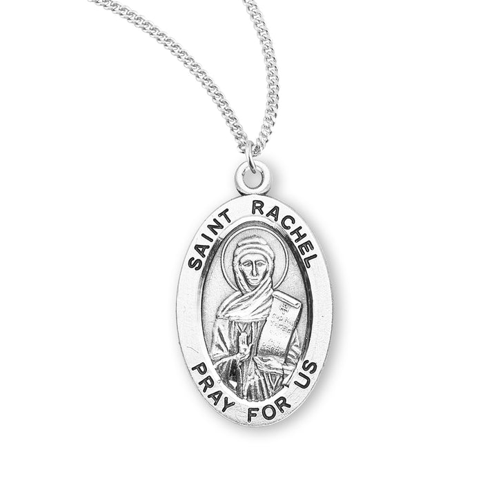 Patron Saint Rachel Oval Sterling Silver Medal - S947518