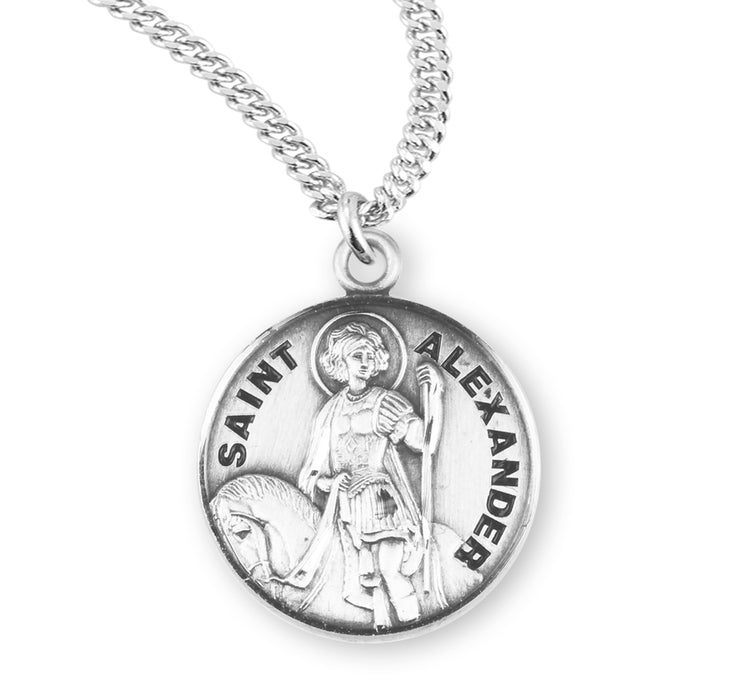 Patron Saint Alexander Oval Sterling Silver Medal - S950520