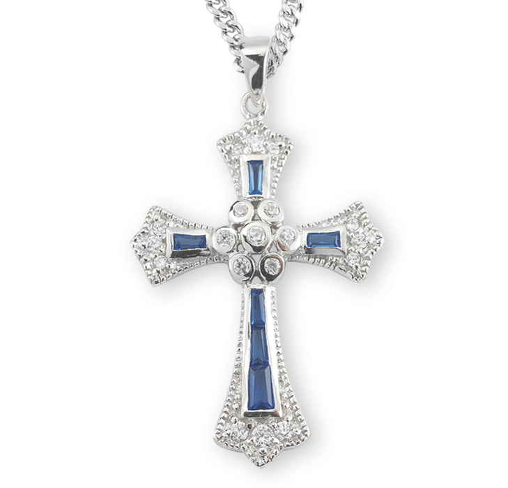 Sapphire and Crystal Cubic Zirconia's "CZ's" Cross - Z377118