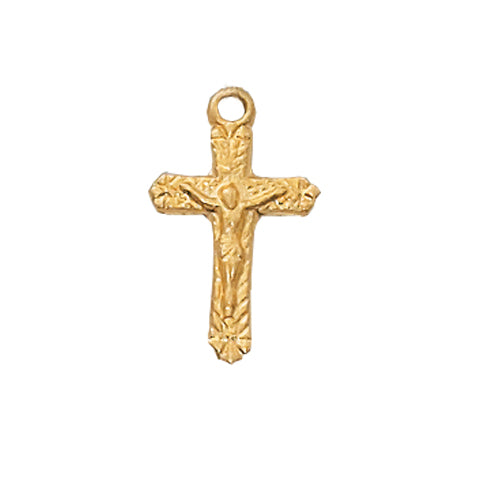 Gold over Sterling Crucifix Pendant - J66