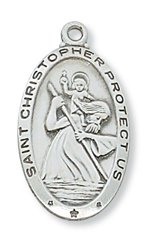 Sterling Silver St. Christopher Pendant - L550CH