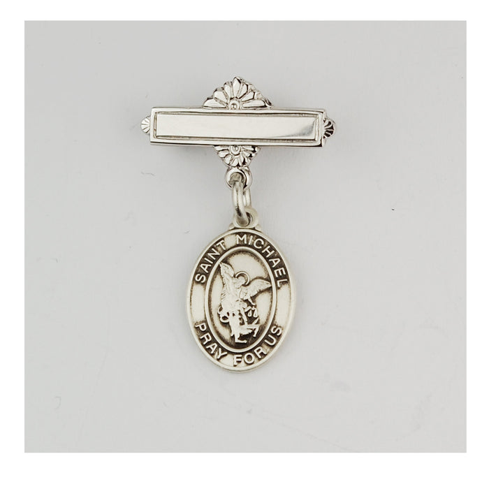 Sterling St Michael Baby Pin Boxed - 439L