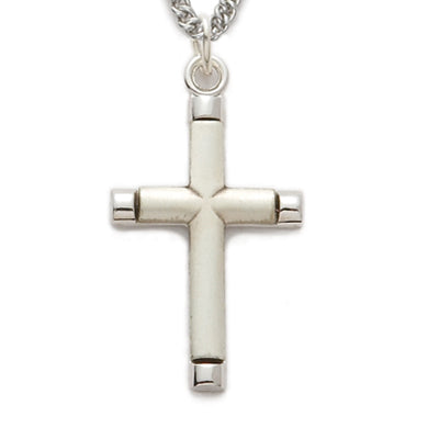 Sterling Silver Cross with Polished Tips - L9226