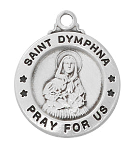 Sterling Silver St. Dymphna Pendant Boxed - L700DY