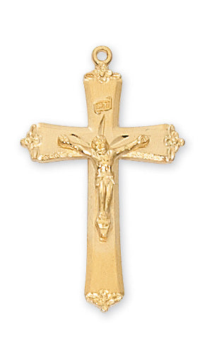Gold over Sterling Crucifix Pendant - J9027
