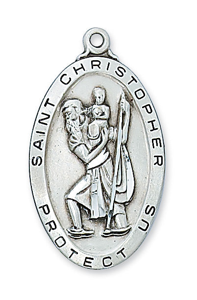 Sterling Silver St. Christopher Pendant - L462