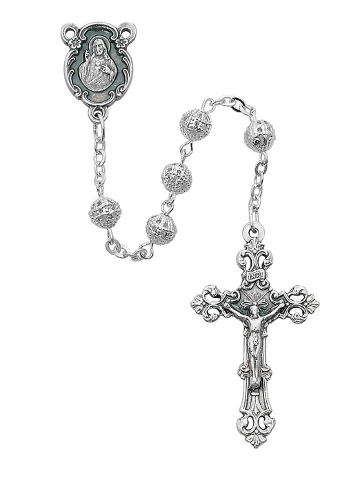 Filigree Metal Rosary Boxed - 808SF