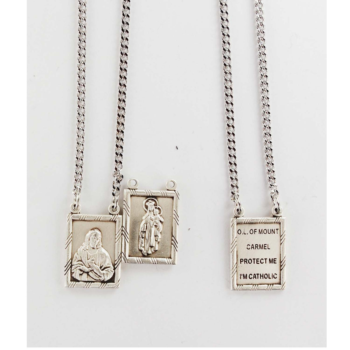 Sterling Silver Scapular Pendant - L612 — Acadian Religious