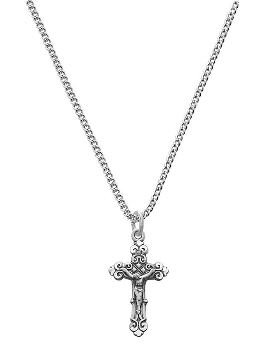 Sterling Crucifix on Baby Chain and Box - L9103B