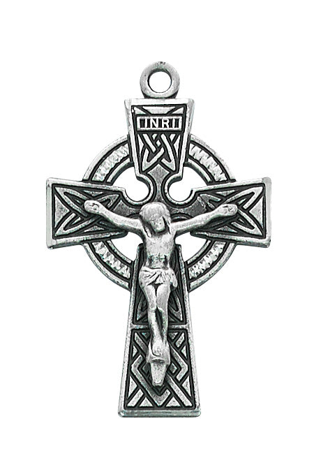 Sterling Silver Celtic Crucifix Pendant - L9030