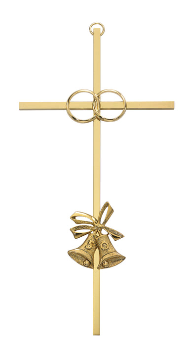 8in 50th Anniversary Brass Cross Boxed - 71-44850