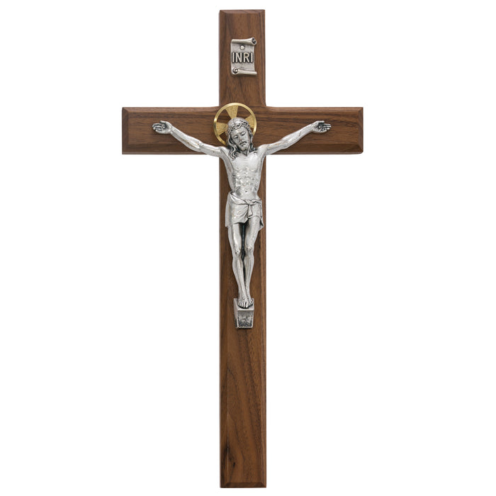 13 in. Walnut Crucifix Boxed - 80-160