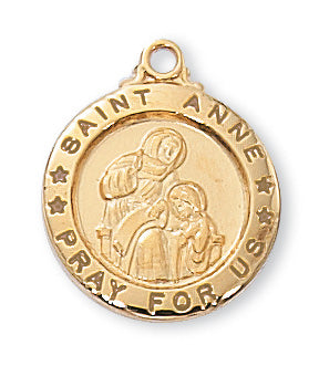 Gold over Sterling St. Anne Pendant - J700AE