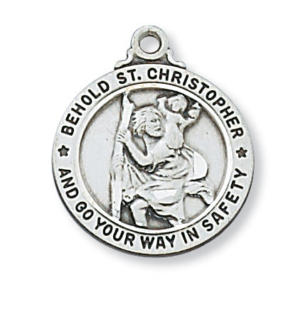 Sterling Silver St. Christopher Pendant - L603