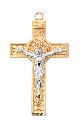 Two-Tone Sterling Benedict Cross Boxed - J9199
