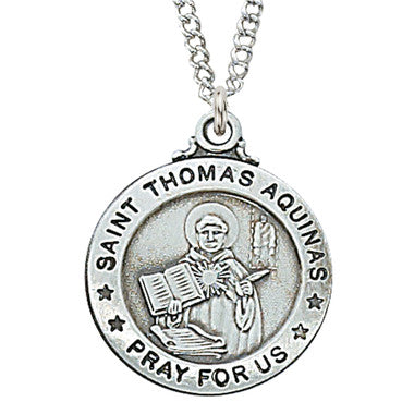 Sterling Silver St. Thomas Aquinas Pendant - L600TQ