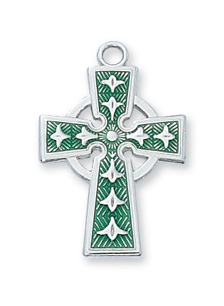 Sterling Silver Celtic Cross Pendant - L8083E