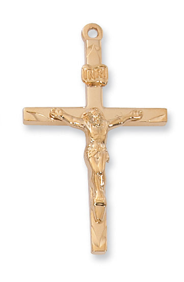 Gold over Sterling Crucifix Pendant - J8086