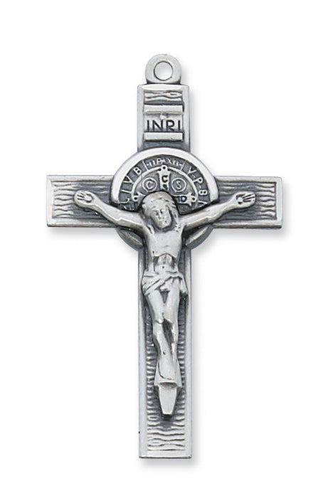 Sterling Silver St. Benedict Crucifix Pendant - L9078
