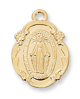 Gold over Sterling Miraculous Pendant - J1821MI