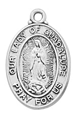 Sterling Our Lady of Guadalupe Pendant - L740