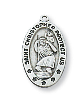 Sterling Silver St. Christopher Pendant - L464