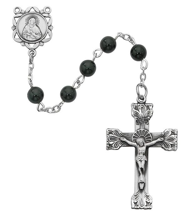Genuine Black Onyx Rosary - 164LF