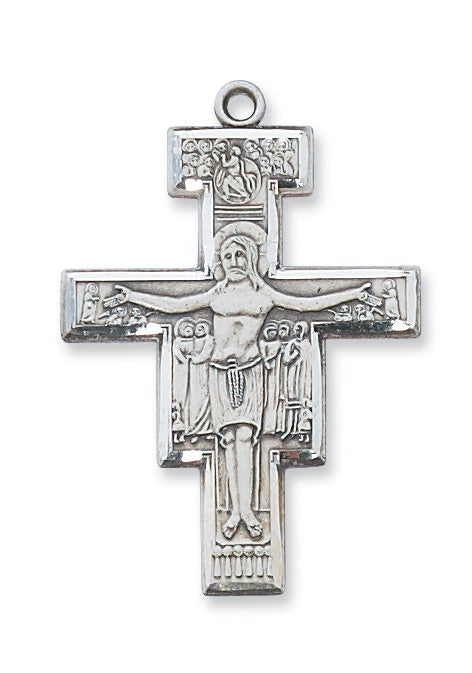 Sterling Silver San Damiano Crucifix Pendant - L9076