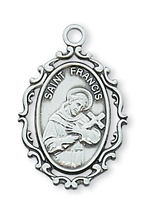 Sterling Silver St. Francis Pendant - L621FR