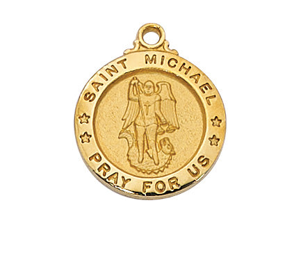 Gold over Sterling St Michael Pendant - J700MK