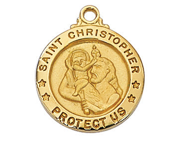Gold over Sterling St. Christopher Pendant - J700CH