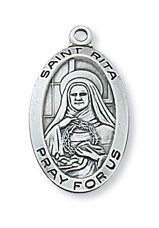 Sterling Silver St. Rita Pendant - L500RT