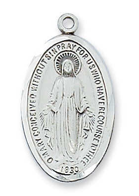 Sterling Silver Miraculous Pendant Boxed - LMG1S