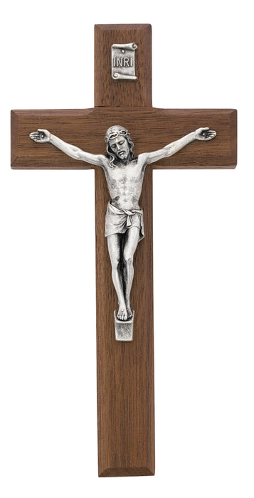 8 in. Walnut Stain Crucifix Boxed - 79-70