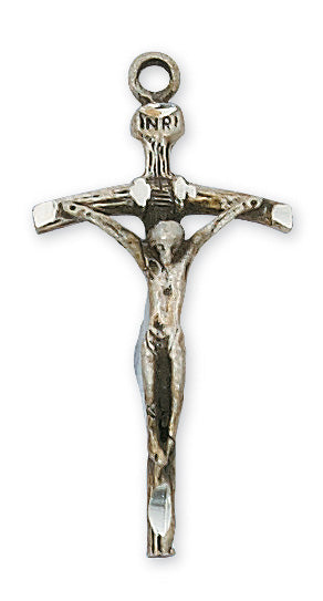 Sterling Silver Papal Crucifix Pendant - L9040