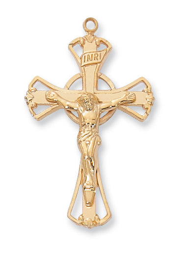 Gold over Sterling Crucifix Pendant - J8030