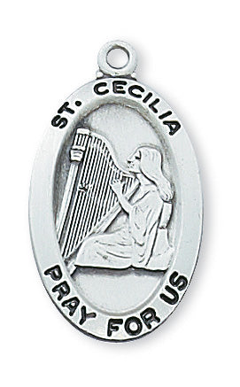 Sterling Silver St. Cecilia Pendant - L500CE