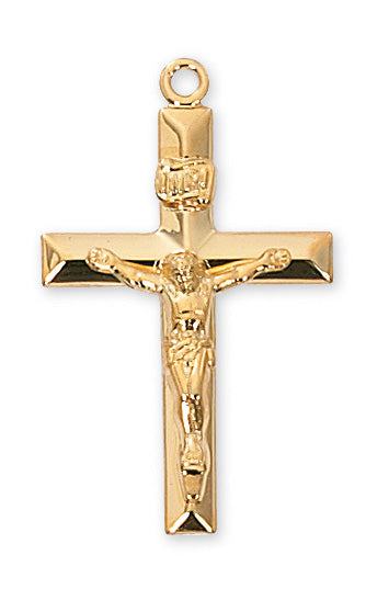 Gold over Sterling Crucifix Pendant - J8011